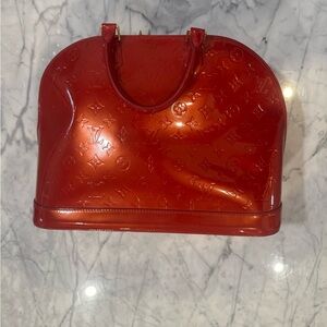 Louis Vuitton Red Patent Leather Satchel